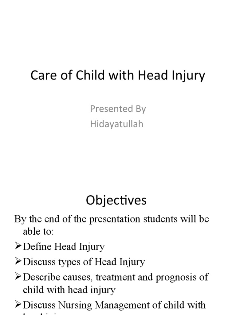 Of injury types head Types of
