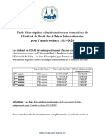 IDAI - Frais D Inscription 2019-2020