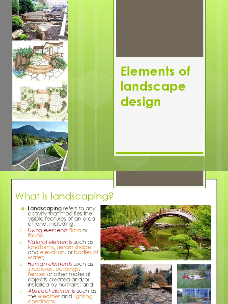 Key Elements of Landscape Design | PDF | Stream | Landscape