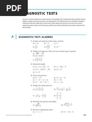 Diagnostic Test All Pdf Pdf Line Geometry Circle