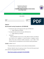 Pe Worksheet Dual Sports