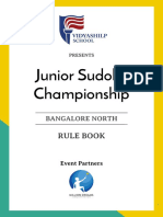 Junior Sudoku Championship Bangalore North Rule Book