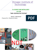 Material Science and Metallurgy Ala O: N "Non Destructive Testing"