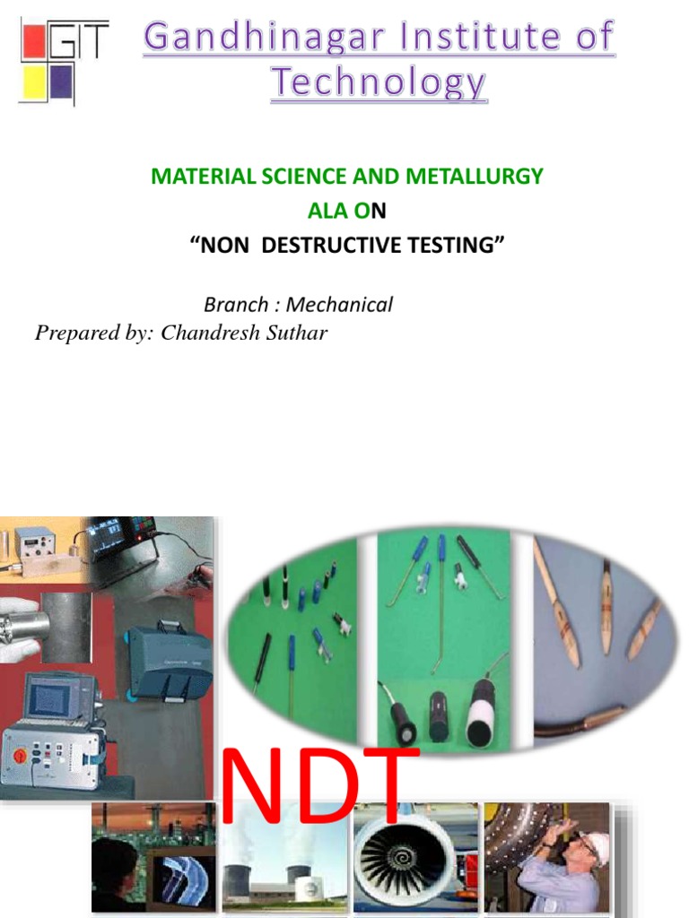 Material Science and Metallurgy Ala O: N "Non Destructive Testing ...