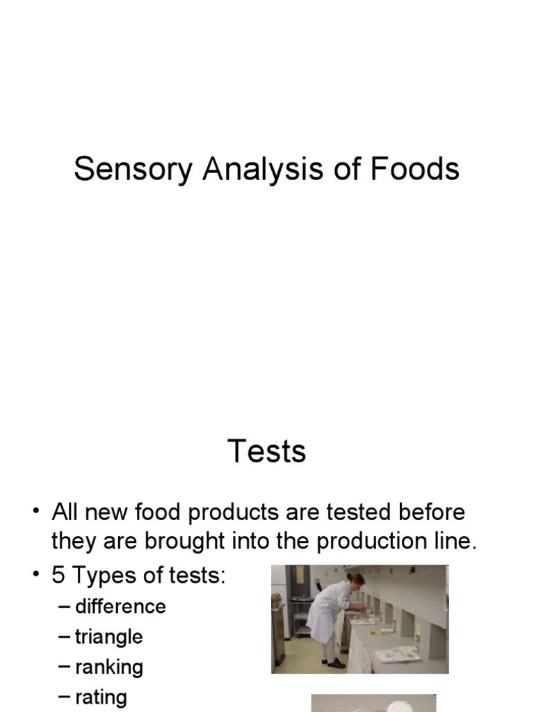 Sensory Testing Methods for Food Products | PDF | Taste | Flavor
