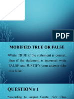 Modified TRUE or FALSE