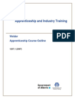 Apprenticeship and Industry Training: Welder Apprenticeship Course Outline