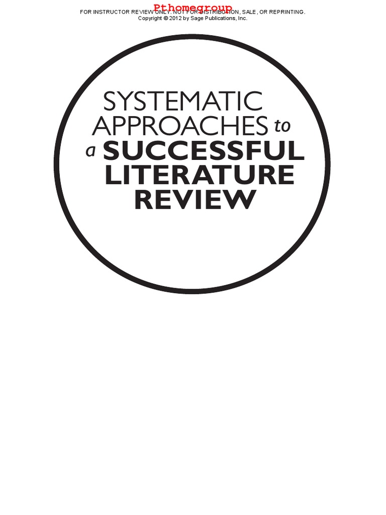 systematic approaches to a successful literature review booth