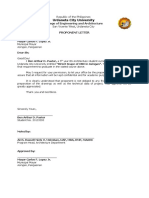 Urdaneta City University: College of Engineering and Architecture Proponent Letter