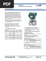 General Specifi Cations: EJA430E Gauge Pressure Transmitter