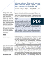 Multistate Outbreak of Salmonellosis UNITED STATES