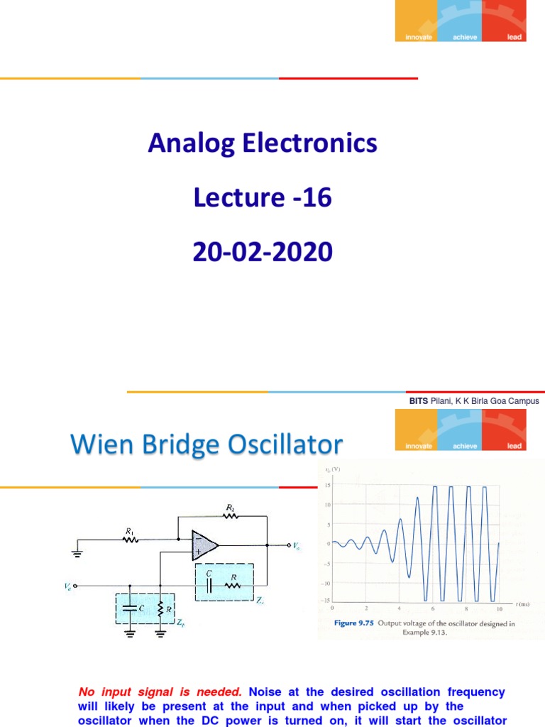 Lecture16 20022020 PDF Electronic Oscillator Analog Circuits