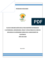 PLAN DE COMUNICACION PARA ASPERSIONES AEREAS 2019 - 2020