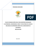 Plan de Comunicacion para Aspersiones Aereas 2019 - 2020