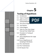 Testing of Hypothesis 189