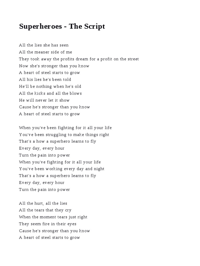 The Script Lirik | PDF | Self-Improvement | Poetry