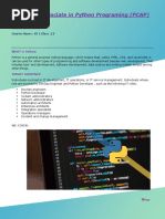 Certified Associate in Python Programing (PCAP) : Course Curriculum. Course Hours: 45 - Class:15