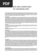 Terms and Conditions of Centreon Apps