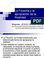 Filosofia y Apropiacion de La Realidad