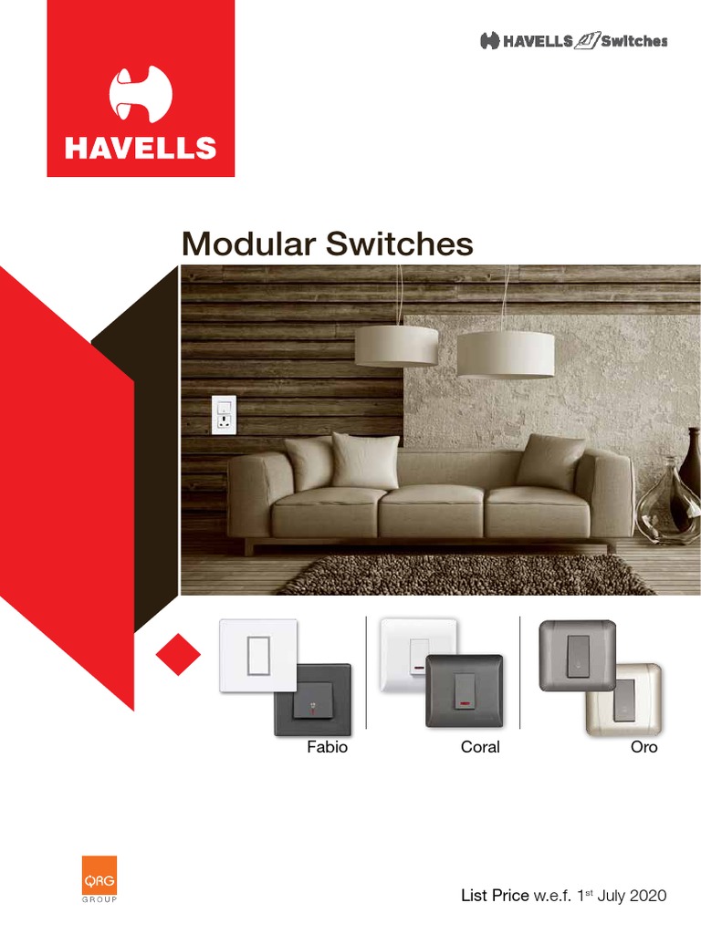 Havells Switches PDF Manufactured Goods Electronics
