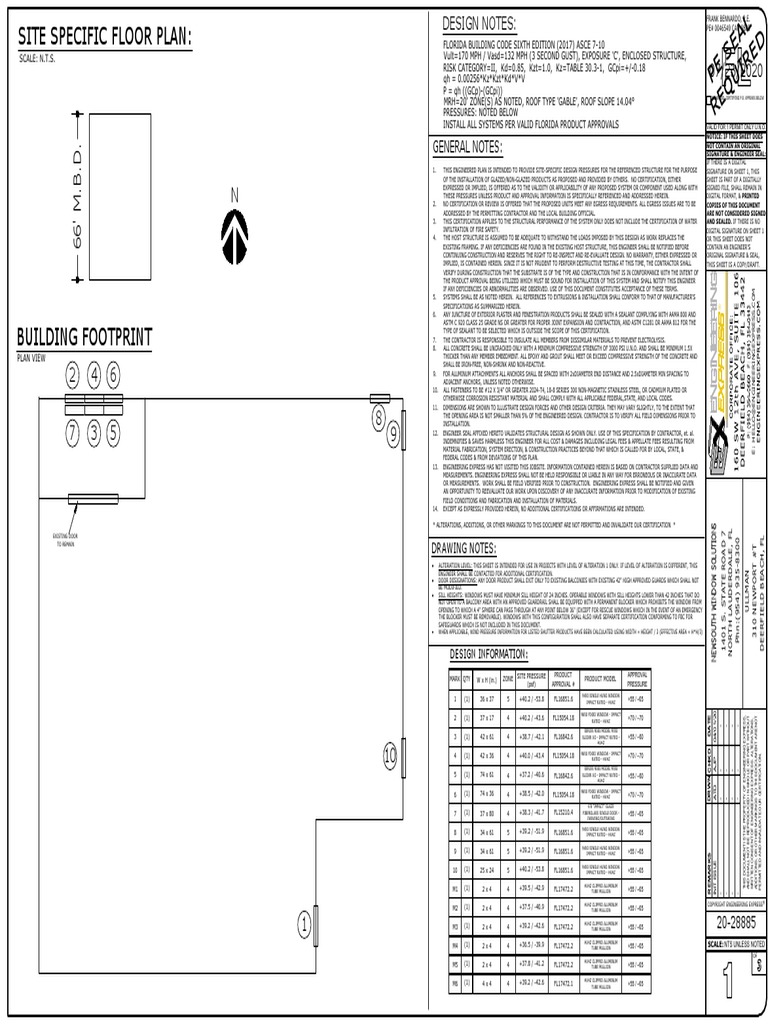 Pe Seal Required Site Specific Floor Plan:: General Notes | PDF ...