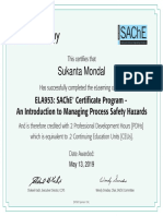 SAChE certificate 4_Introduction to Managing Process Safety Hazards