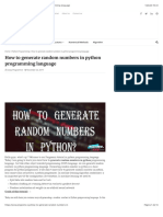 How To Generate Random Numbers in Python Programming Language