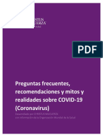 COVID 19 - Preguntas Frecuentes Recomendaciones y Mitos y Realidades PDF