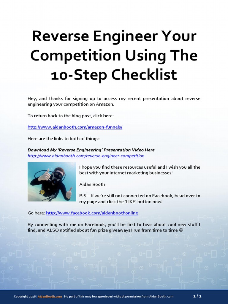 Reverse Engineering Competition Guide | PDF | Business | Social Science