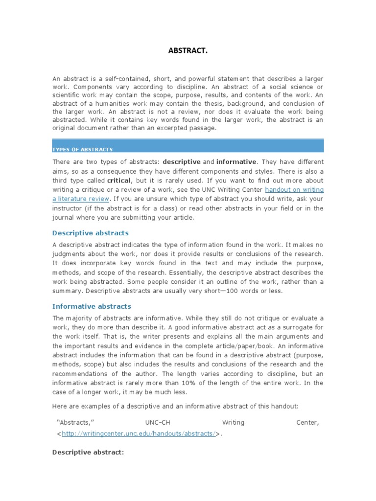 How To Make An Abstract Ss  PDF  Abstract (Summary)  Thesis