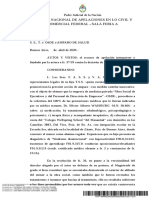 Jurisprudencia 2020 - Discapacidad - S. S., T. C OSDE S Amparo de Salud