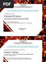 Certificate of Recognition