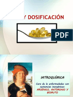 Dosis y dosificación de sustancias inorgánicas