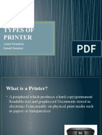 TYPES OF PRINTERS Manaloto and Ramirez