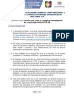 Protocolo Sanitario complementarias a la minería y la construcción