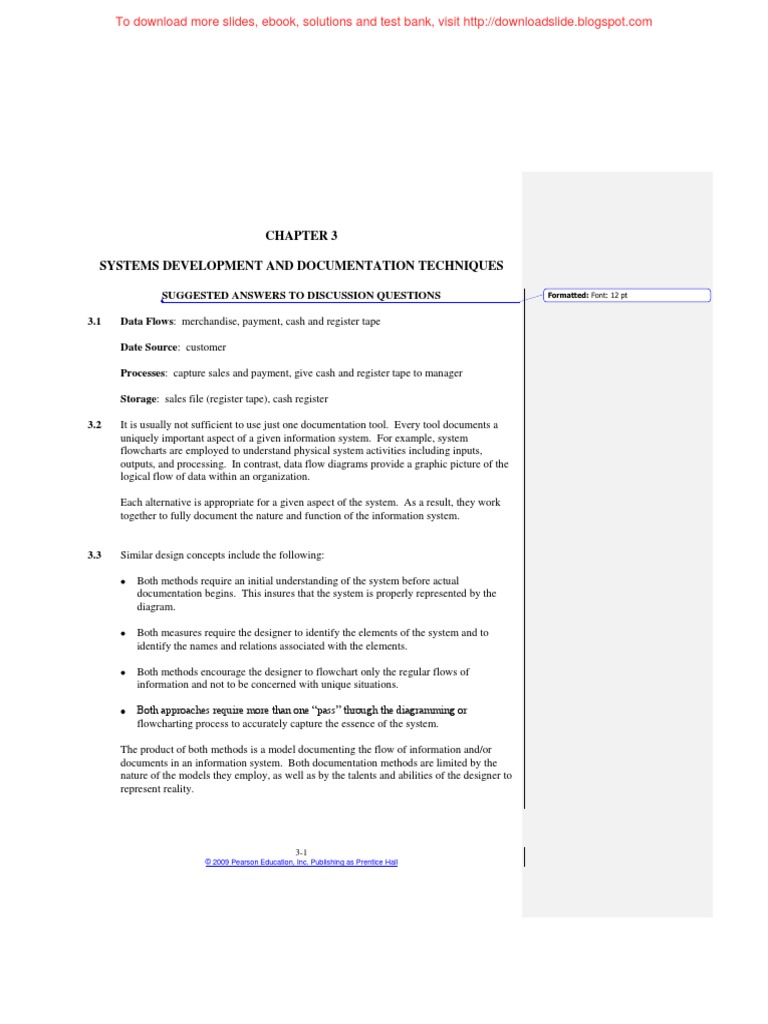 Systems Development and Documentation Techniques: Formatted: Font: 12 ...