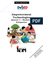 Empowerment Technologies: Quarter 1 - Module 2: Netiquettes