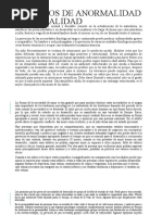 Criterios de Anormalidad y Normalidad Maslow