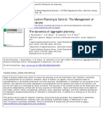 Dynamics of aggregate planning explored through filter theory