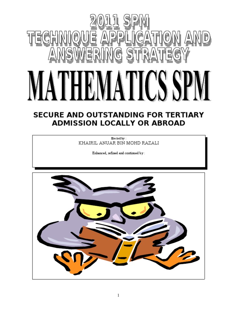 SPM Mathematics Paper 1 Guide 2024 | PDF | Matrix (Mathematics) | Area
