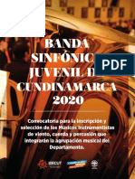 Instituto Departamental de Cultura Y Turismo - Idecut: Banda Sinfónica Juvenil de Cundinamarca 2020