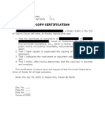 Copy Certification
