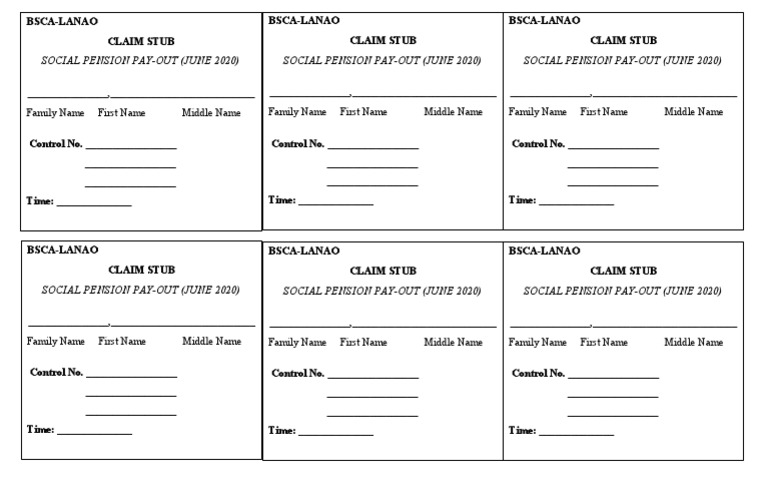 Mama Iyay - Claim Stub | PDF