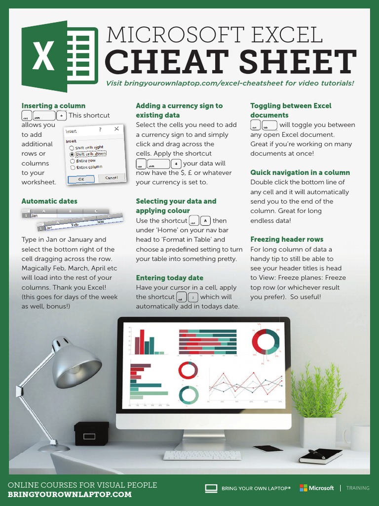 Cheat Sheet: Microsoft Excel | PDF
