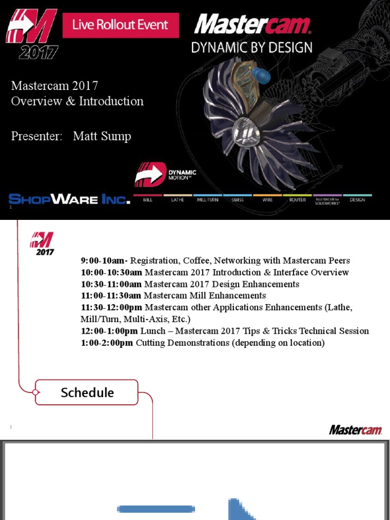 Mastercam 2017 Overview & Introduction Presenter: Matt Sump | PDF ...