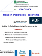 SEMANA 9 TEORÍA Relación Precipitación - Escorrentía