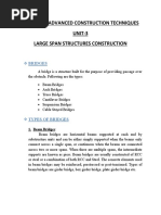 Advanced Construction Techniques UNIT-3 Large Span Structures Construction