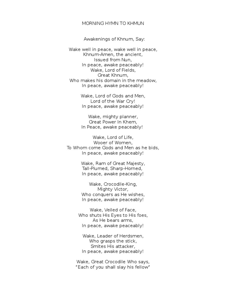 Hymns To Khmun | PDF | Foreign Language Studies | Religion & Spirituality