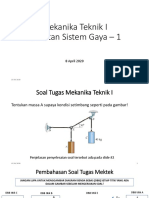 Mekanika Teknik I - Resultan Sistem Gaya - 15042020
