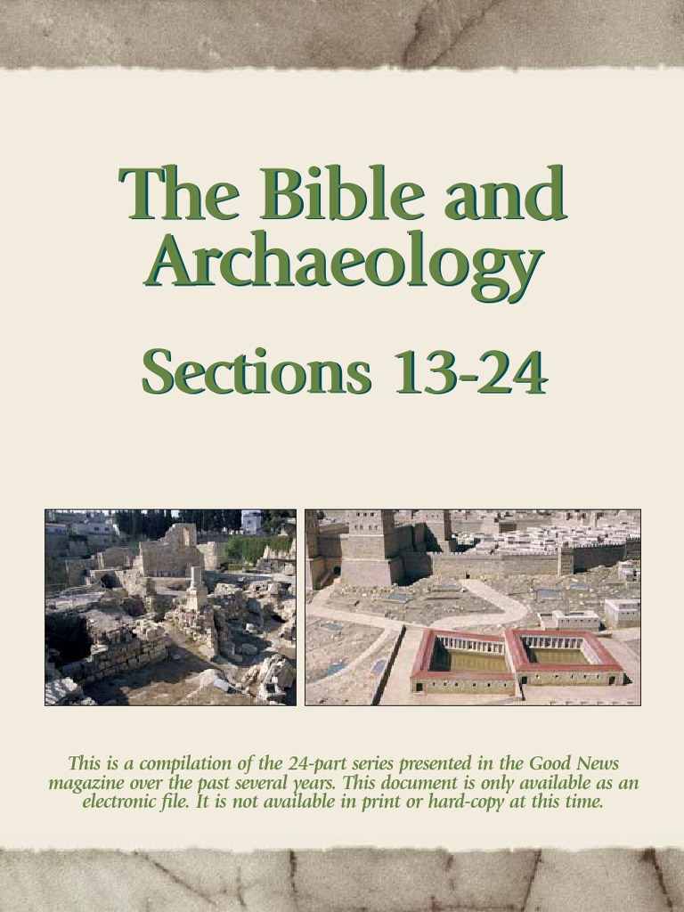 The Bible and Archeology Part 2 PDF | PDF | Religion & Spirituality